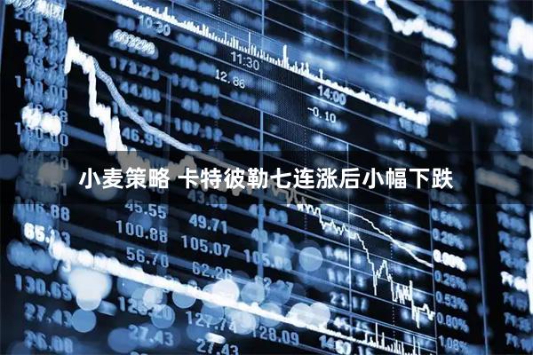 小麦策略 卡特彼勒七连涨后小幅下跌