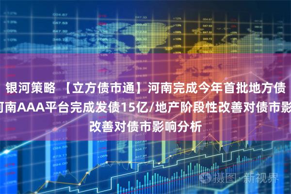 银河策略 【立方债市通】河南完成今年首批地方债发行/河南AAA平台完成发债15亿/地产阶段性改善对债市影响分析