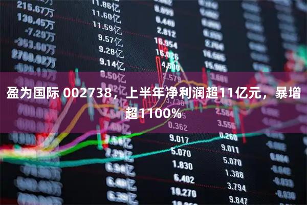 盈为国际 002738，上半年净利润超11亿元，暴增超1100%